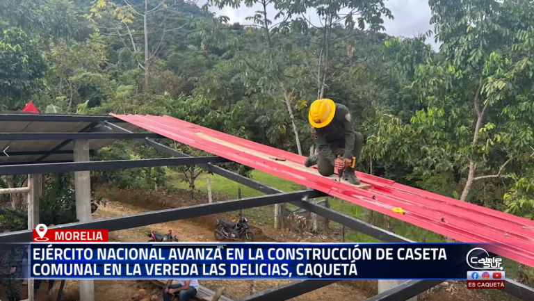 El Ejército Nacional, a través de su Batallón de Apoyo de Acción Integral y Desarrollo N.º 6, continúa fortaleciendo el trabajo social en el departamento del Caquetá con la construcción de una caseta comunal en la vereda Las Delicias, un proyecto que promueve el desarrollo rural y la unión comunitaria.