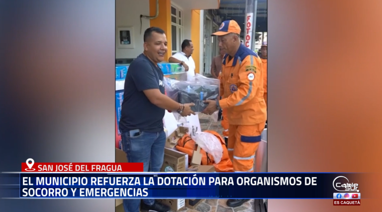 La Administración Municipal de San José del Fragua realizó la entrega de equipos y herramientas a la Defensa Civil y al Cuerpo de Bomberos con el propósito de fortalecer la atención en situaciones de emergencia y la seguridad de la comunidad.