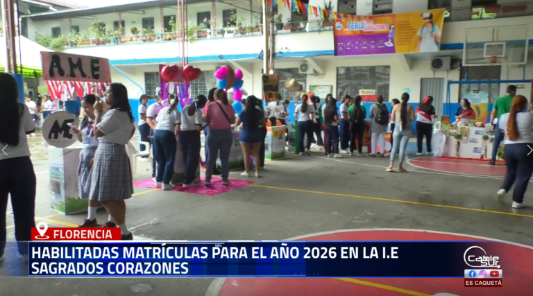 El coordinador académico de la Institución Educativa Sagrados Corazones, Juan Benito Rondón, informó que ya se encuentran habilitadas las matrículas para el año 2026.