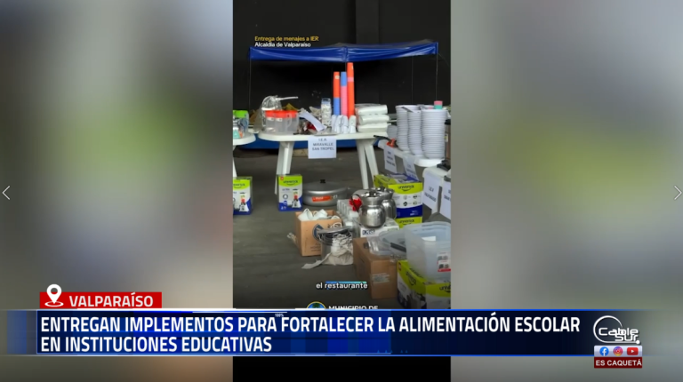 La Administración Municipal de Valparaíso realizó la dotación de utensilios y menajes a las instituciones educativas con el fin de optimizar el servicio de alimentación escolar y brindar mejores condiciones a los estudiantes durante su jornada académica.