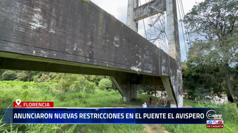 La Secretaría de Infraestructura Departamental se pronunció para detallar el estado actual de los trabajos de reparación en el Puente El Avispero y las medidas de control vehicular que se están aplicando.