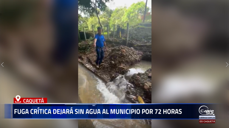 El Gerente de SERVAF S.A. E.S.P. emitió un aviso preventivo a la ciudadanía de Florencia: debido a una fuga de gran magnitud en la línea de abducción, la empresa realizará un corte programado de 72 horas.