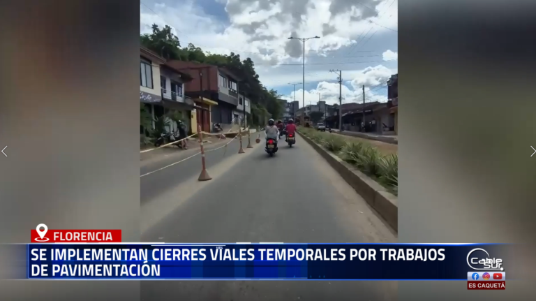 La Alcaldía de Florencia informó sobre cierres viales temporales en dos tramos de la ciudad debido a trabajos de pavimentación en caliente, con el objetivo de mejorar la infraestructura vial y garantizar vías más seguras y duraderas para los ciudadanos.