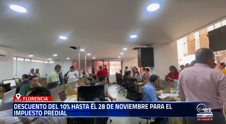 El Alcalde de Florencia hizo un llamado a todos los contribuyentes para que aprovechen el beneficio de pagar el impuesto predial con un 10% de descuento.