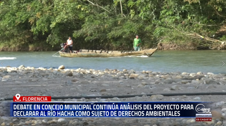 El Concejo de Florencia retomó el análisis del proyecto que busca declarar al Río Hacha como sujeto de derechos, dándole continuidad a su proceso legislativo.