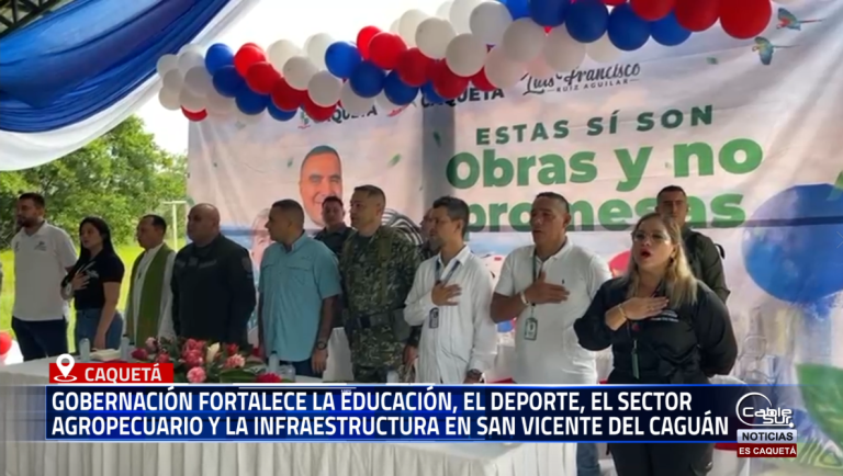 La Gobernación del Caquetá realizó una jornada de entregas y anuncios de gran impacto para el municipio de San Vicente del Caguán, reafirmando su compromiso con la transformación regional a través de la educación, el deporte, el desarrollo rural, la infraestructura y la salud pública.