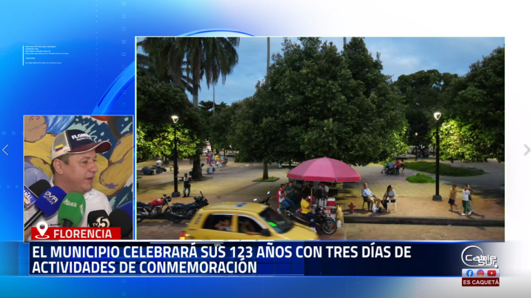 El Alcalde de Florencia anunció que el municipio conmemorará su cumpleaños número 123 con una gran celebración que se extenderá durante tres días: el 18, 19 y 20 de diciembre.