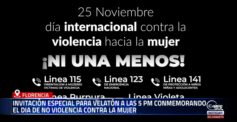 La comunidad de Florencia se reúne hoy, 25 de noviembre, en el Polideportivo Juan XXIII, en el marco del Día Internacional de la Eliminación de la Violencia contra la Mujer.