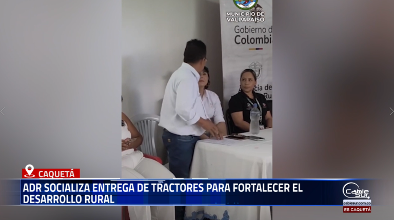 La Agencia de Desarrollo Rural presentó en el municipio de valparaiso el proyecto que contempla la asignación de maquinaria agrícola para varias localidades del departamento, con el fin de impulsar la productividad y apoyar a las asociaciones campesinas.