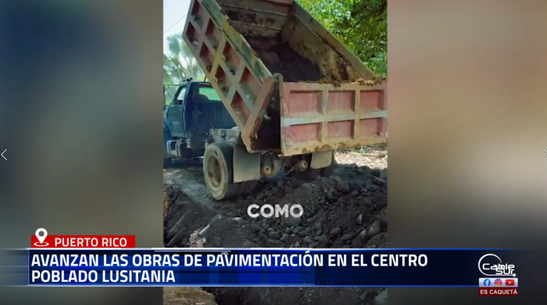 La Administración Municipal de puerto rico continúa con los trabajos de pavimentación en el centro poblado de Lusitania, una obra que representa progreso, bienestar y mejores condiciones de movilidad para la comunidad.