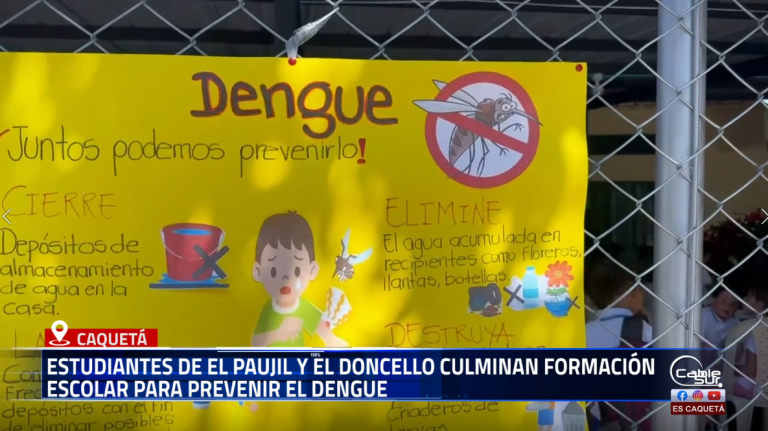 Instituciones educativas de El Paujil y El Doncello finalizaron un proceso pedagógico orientado a la prevención del dengue, con la participación activa de estudiantes que ahora cuentan con herramientas para identificar y reducir criaderos de zancudos en sus entornos.